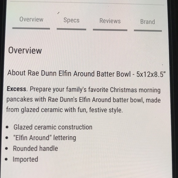 NEW Rae Dunn ELFIN Around Batter Bowl NEW BNIB - Picture 3 of 4